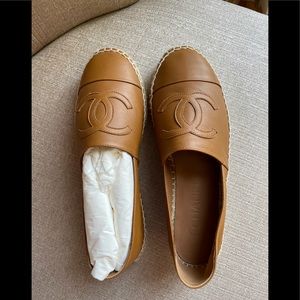 BNIB Chanel Espradilles in Caramel-box ,dust bag